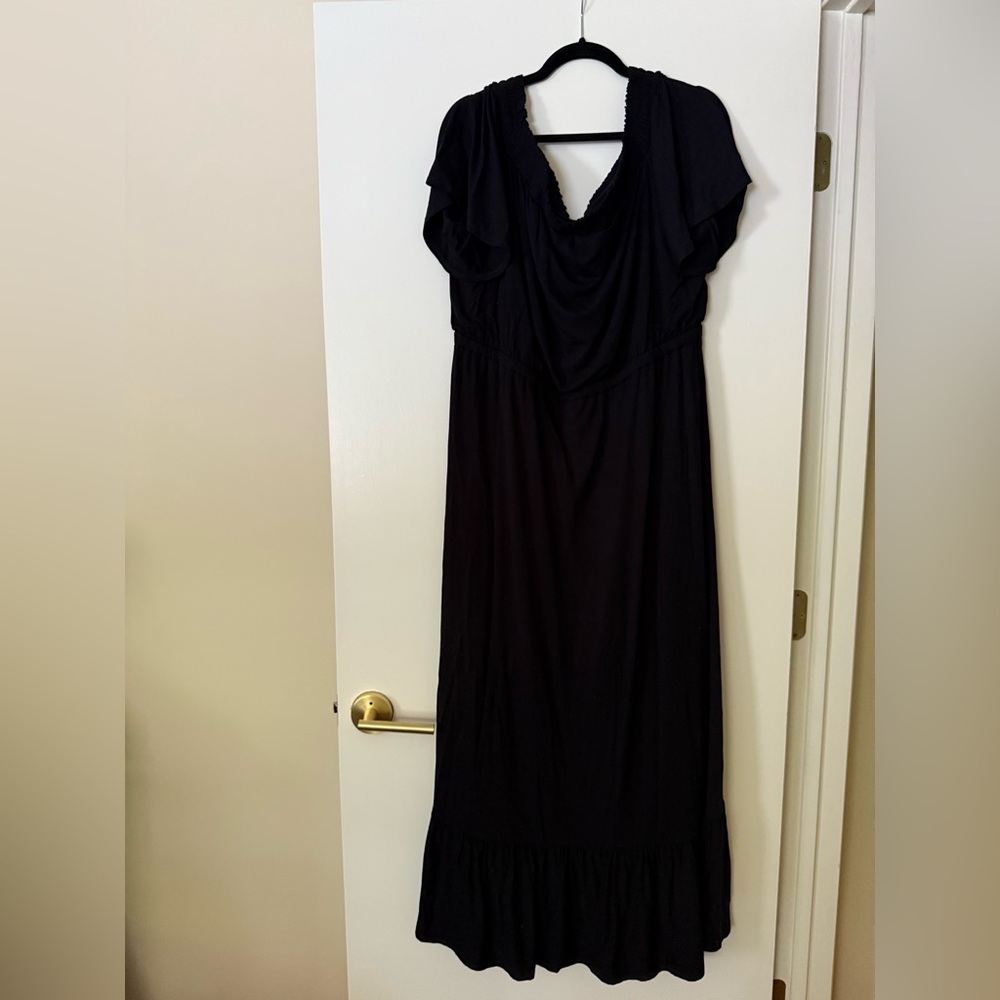 Jersey Black Maxi Dress